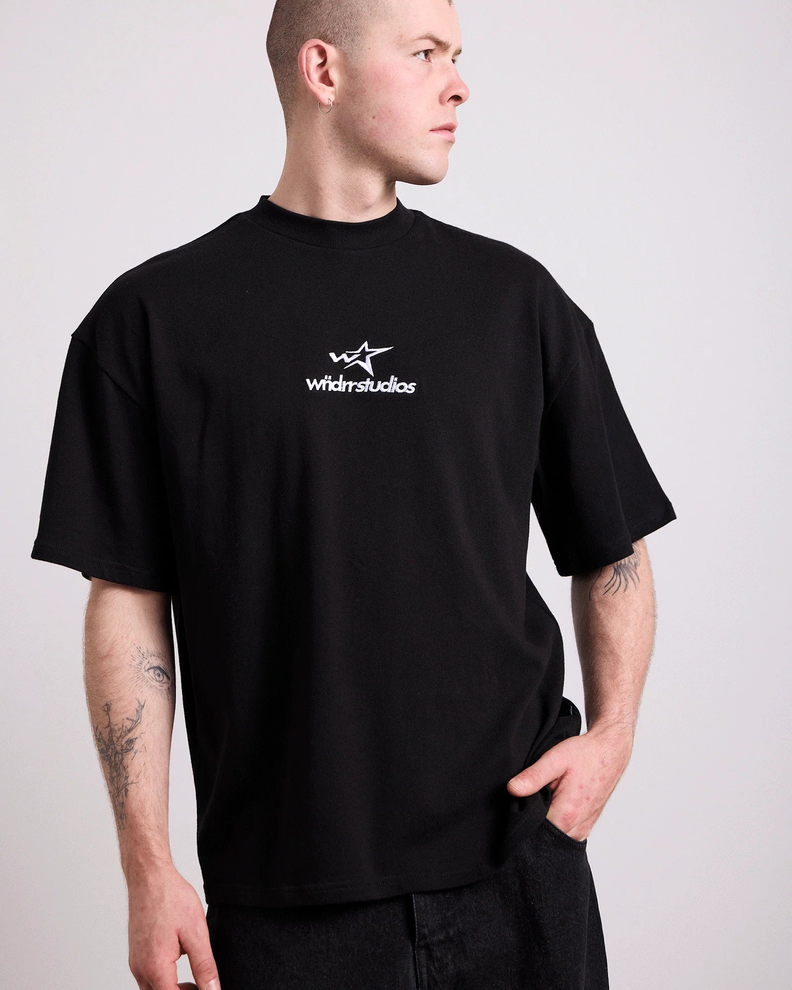 WNDRR // STXRHHAUS Heavyweight Tee BLACK