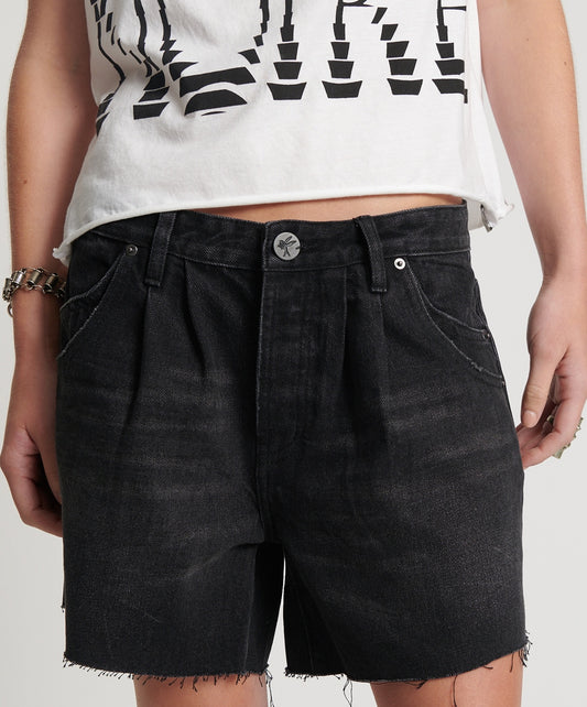 ONE TEASPOON // Super Relaxed Shaker Short BLACK OAK