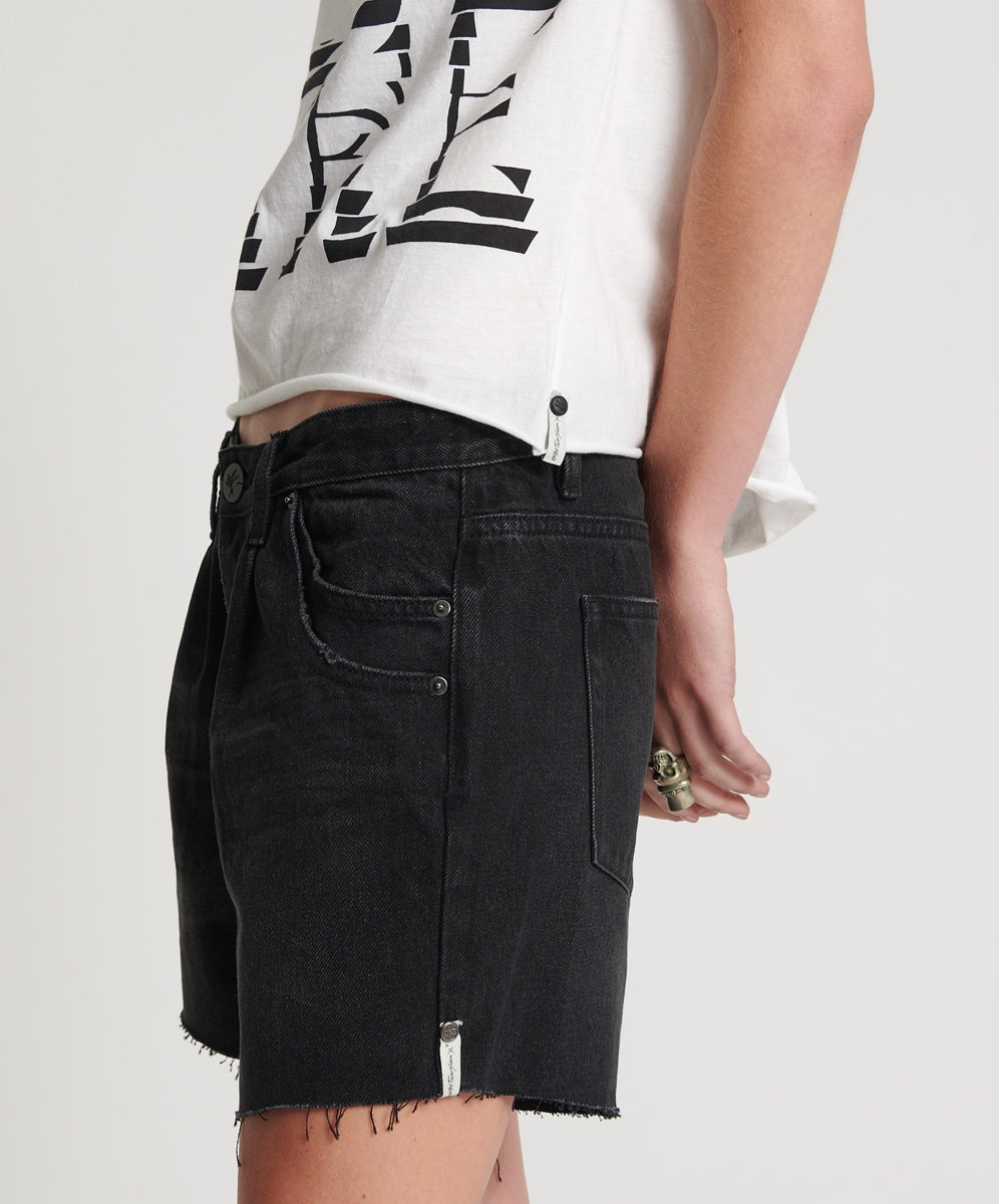 ONE TEASPOON // Super Relaxed Shaker Short BLACK OAK