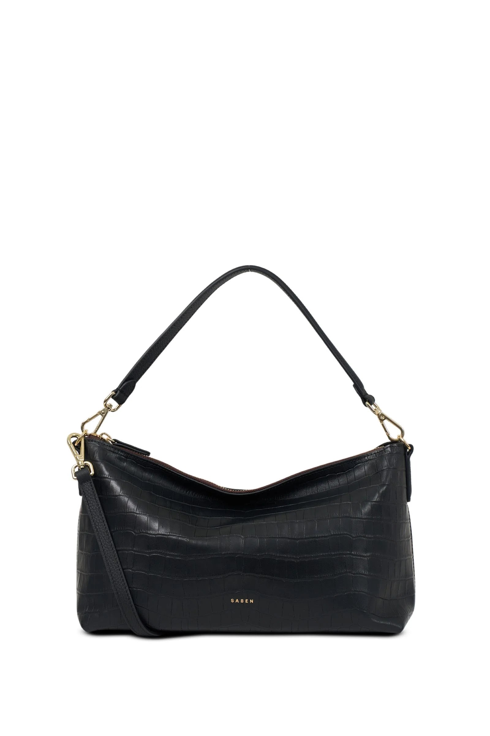 Claudia Crossbody BLACK CROC