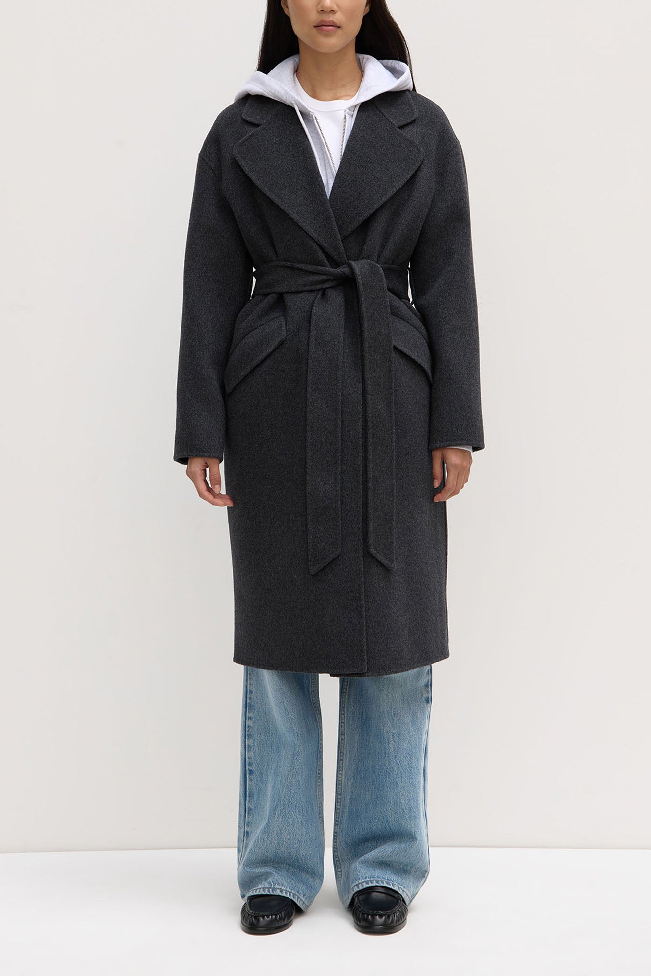 ASSEMBLY LABEL // Sadie Wool Coat CHARCOAL MARLE