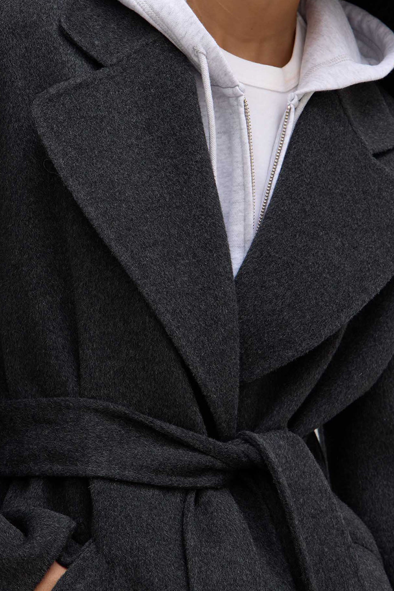 ASSEMBLY LABEL // Sadie Wool Coat CHARCOAL MARLE