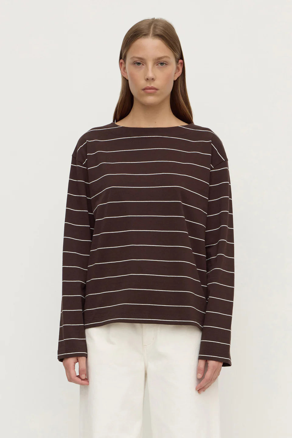 Scout LS Tee GANACHE CREAM STRIPE