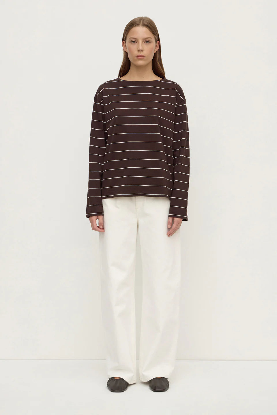 Scout LS Tee GANACHE CREAM STRIPE