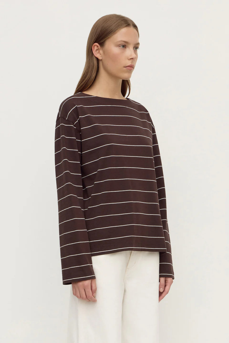 ASSEMBLY LABEL // Scout LS Tee GANACHE CREAM STRIPE