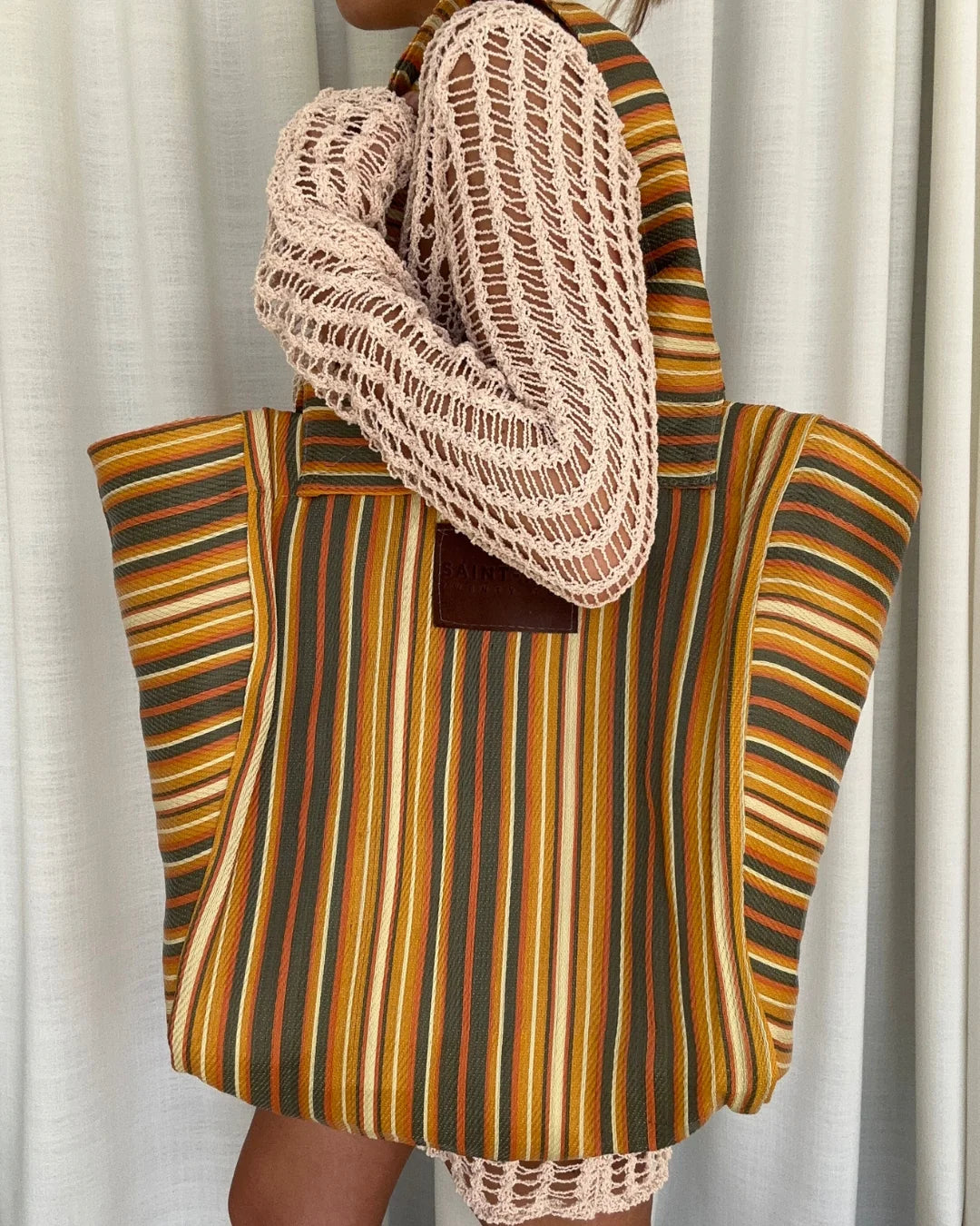 Open Shoulder Tote BURNT ORANGE