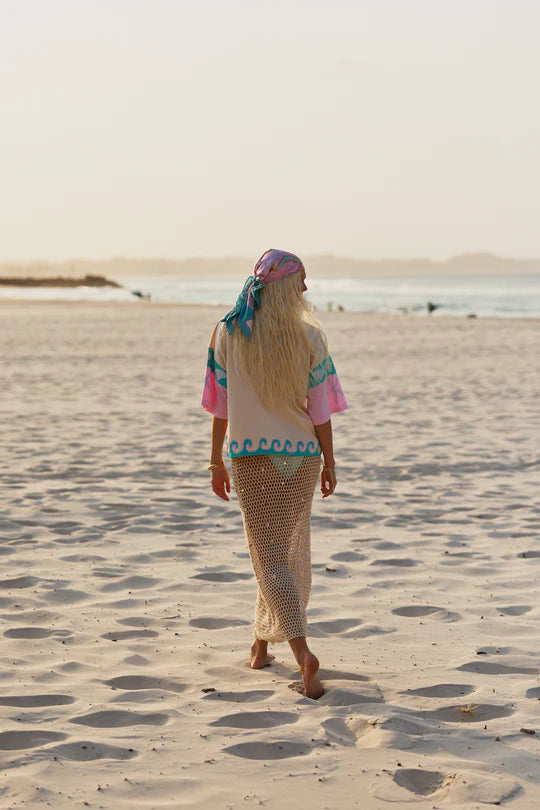 ONLY LOVERS LEFT // Silk Scarf AQUA MIRAGE