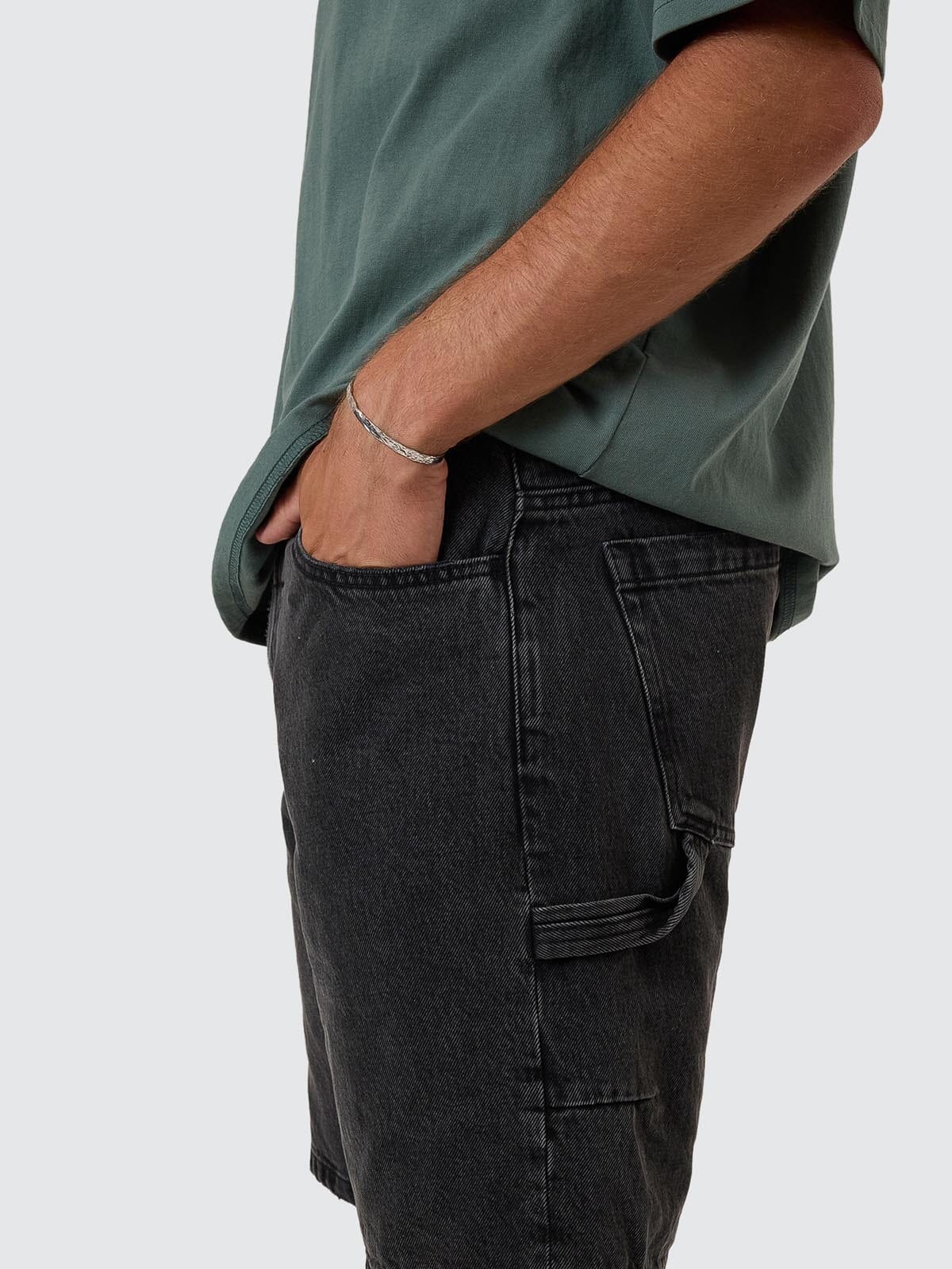 THRILLS // Slacker Denim Short ASH BLACK