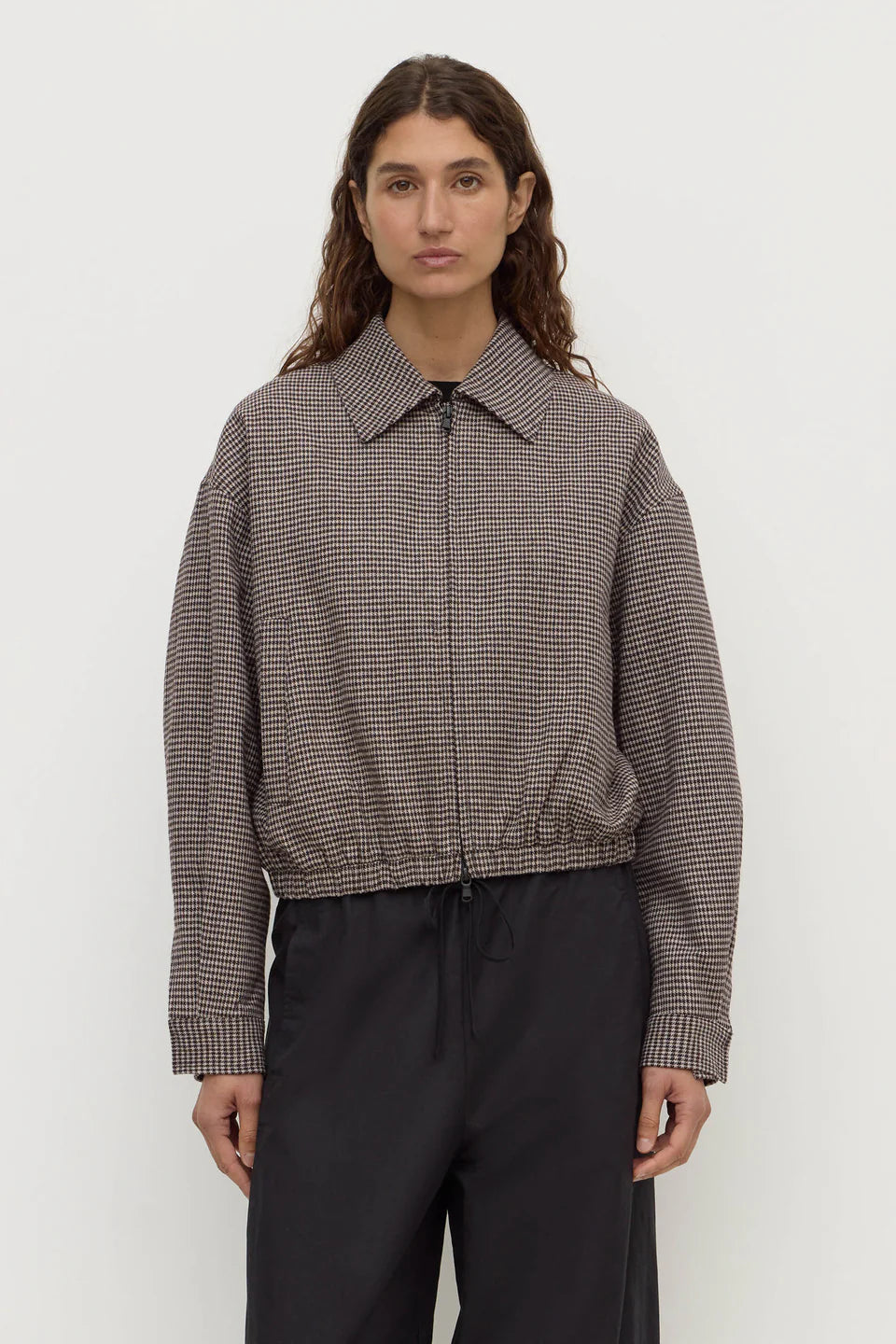 ASSEMBLY LABEL // Solana Wool Jacket BROWN BLACK CHECK