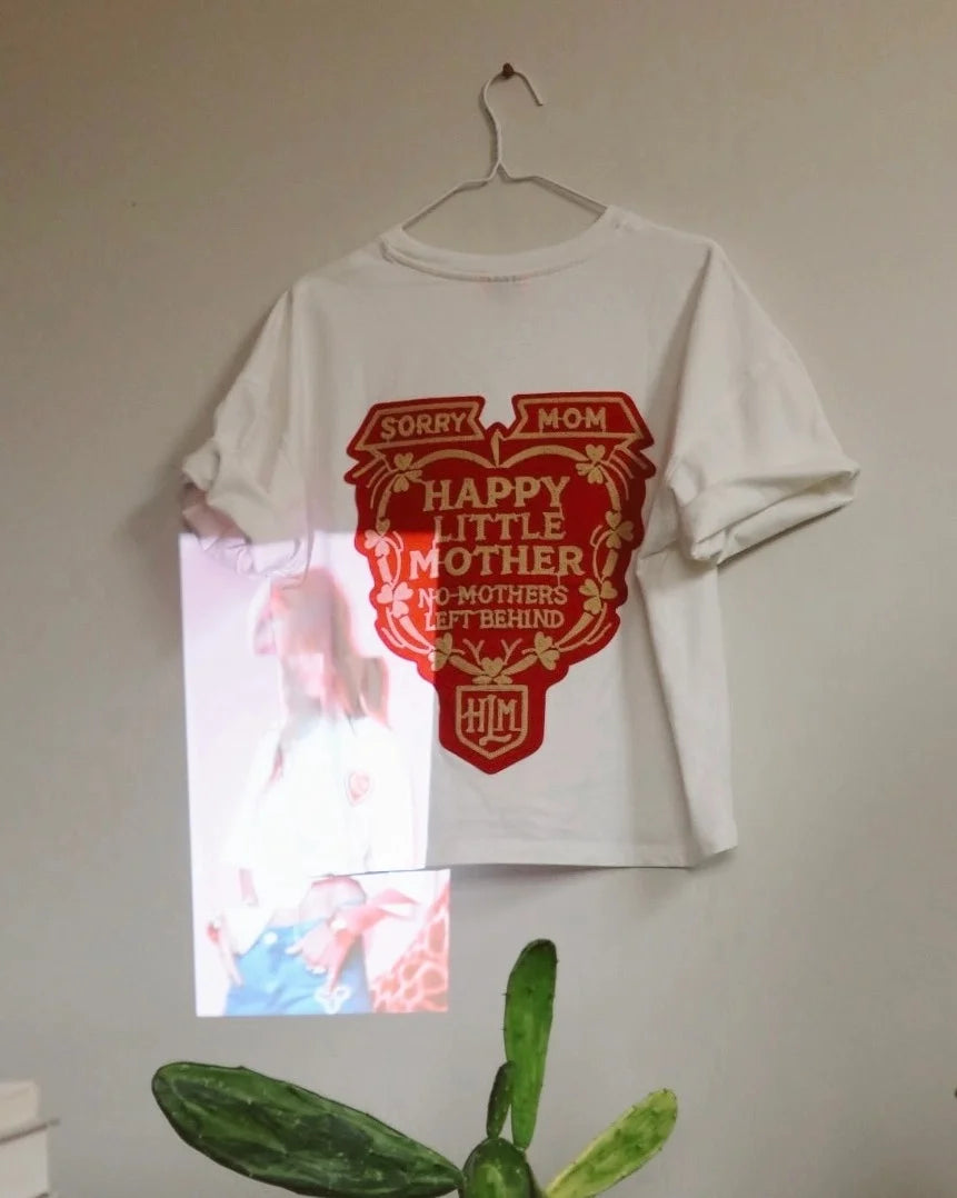 HAPPY LITTLE MOTHER // Sorry Mom Tee WHITE