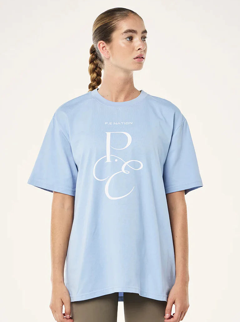 P.E NATION // South Bank 2 Tee DUSTY BLUE