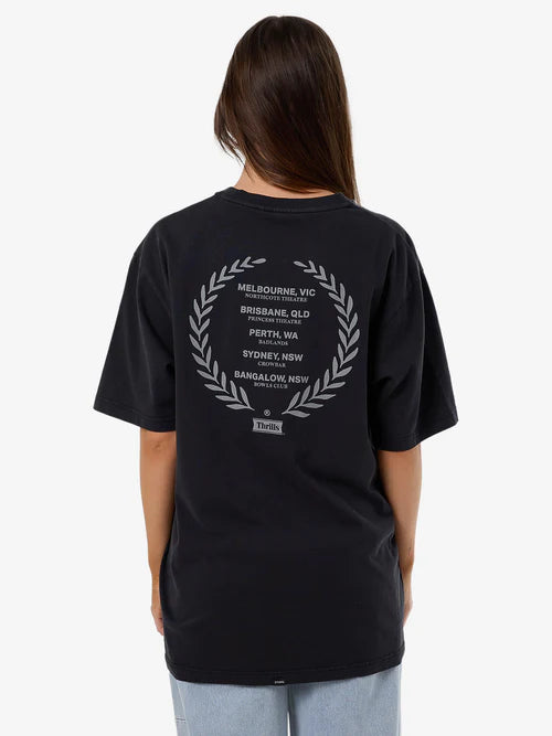 THRILLS // Speed Tour Oversized Tee WASHED BLACK