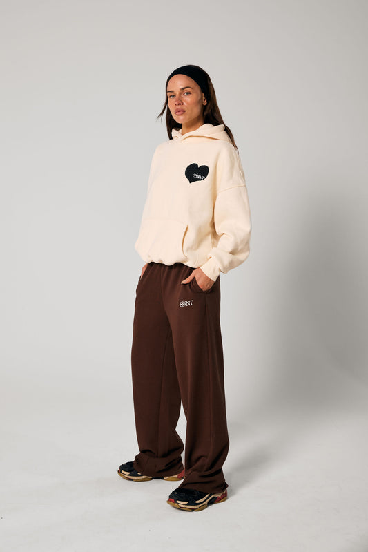 SSAINT // Heart Hoodie BLACK/BUTTER