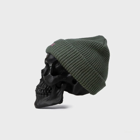 BILLY BONES // Steeze Waffle Knit Beanie KHAKI