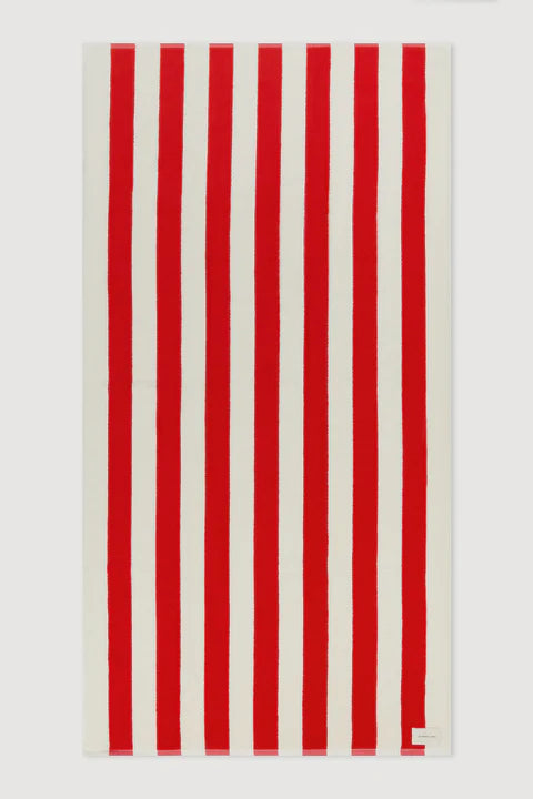 ASSEMBLY LABEL // Cotton Stripe Beach Towel CHILLI CREAM