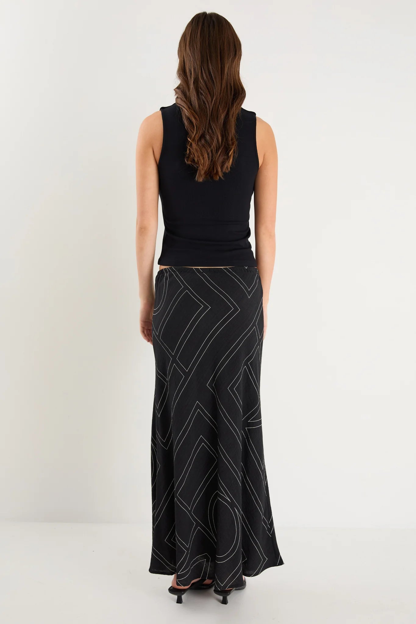 AMONG THE BRAVE // Summit Maxi Skirt BLACK LINES