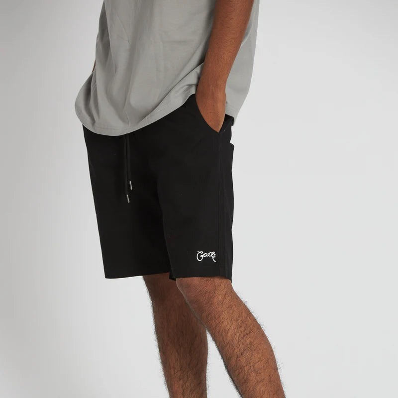 CRATE // Scripted Stamp Walk Shorts BLACK