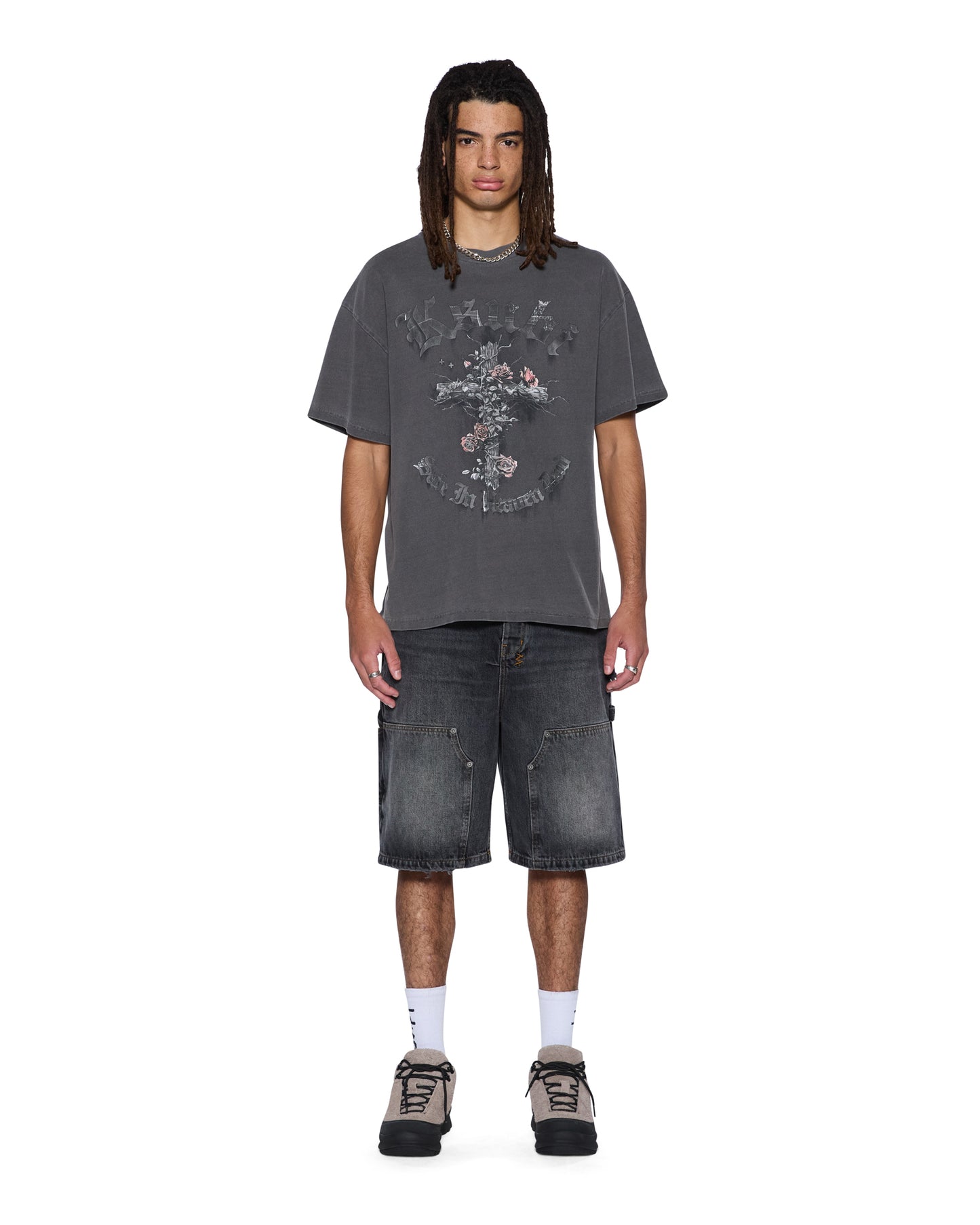KSUBI // Thorned Ekcess Tee CHARCOAL