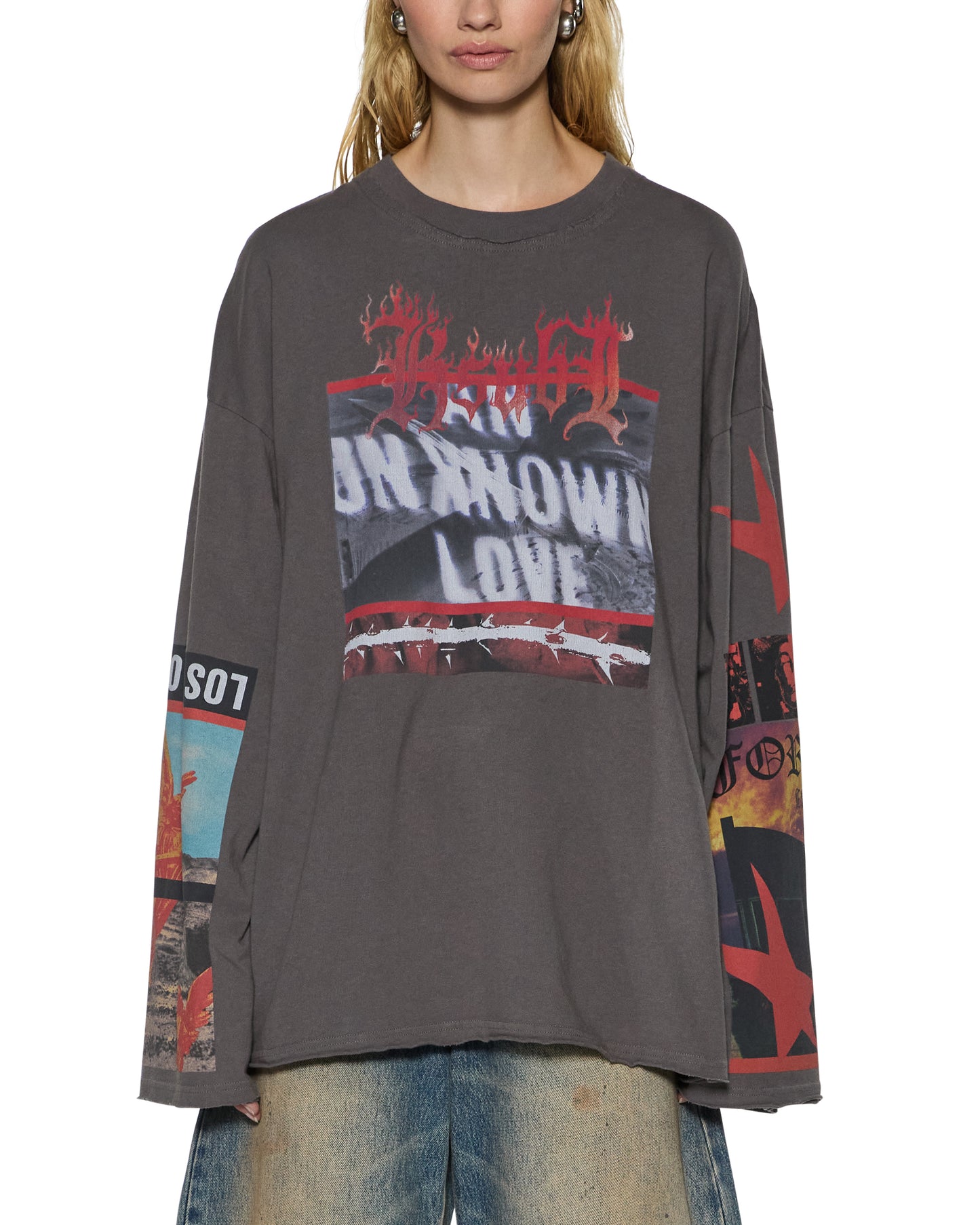 KSUBI // Alter LS Boyfriend Tee CHARCOAL