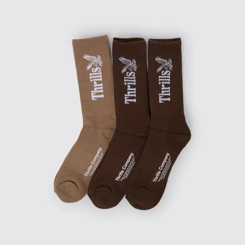 THRILLS // Workwear 5 pack Socks DESERT