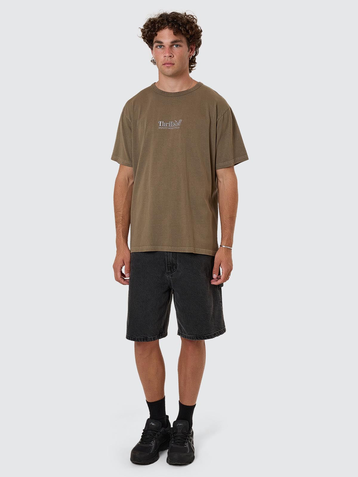 THRILLS // Workwear Embro Merch Fit Tee DESERT