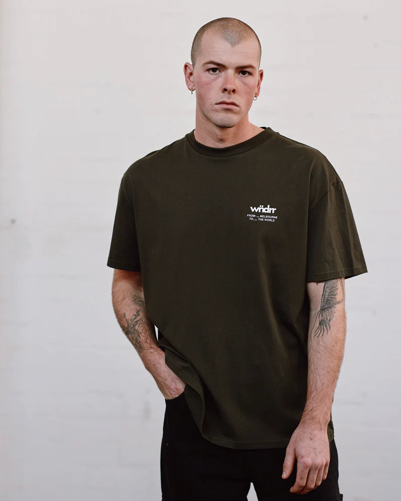 WNDRR // The World Box Fit Tee INK