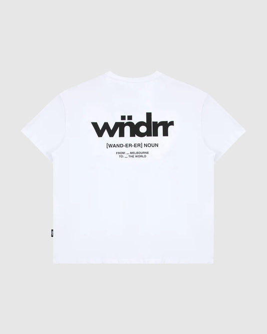 WNDRR // The World Box Fit Tee WHITE