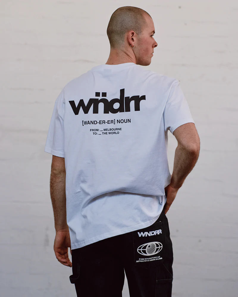 WNDRR // The World Box Fit Tee WHITE