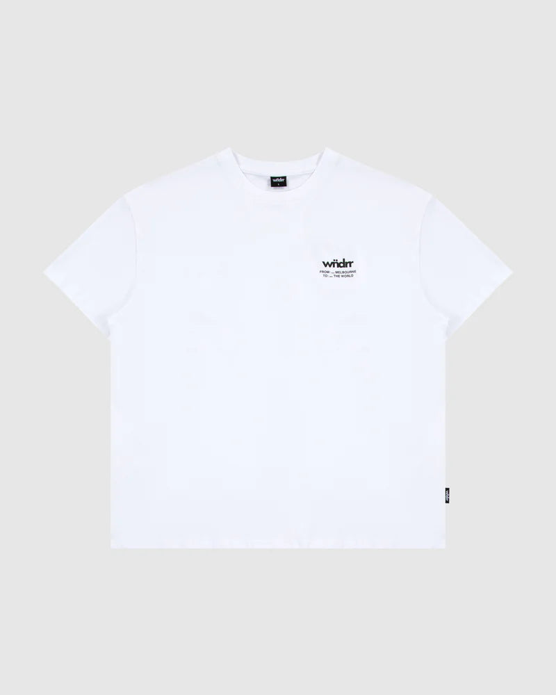WNDRR // The World Box Fit Tee WHITE