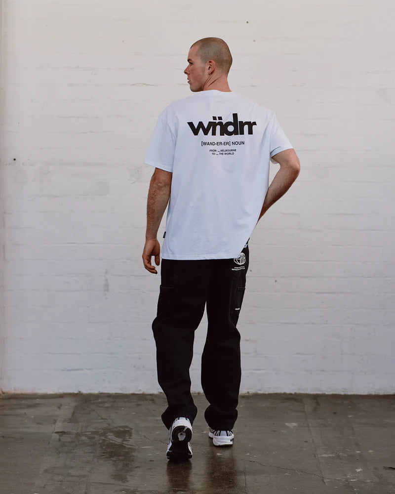 WNDRR // The World Box Fit Tee WHITE