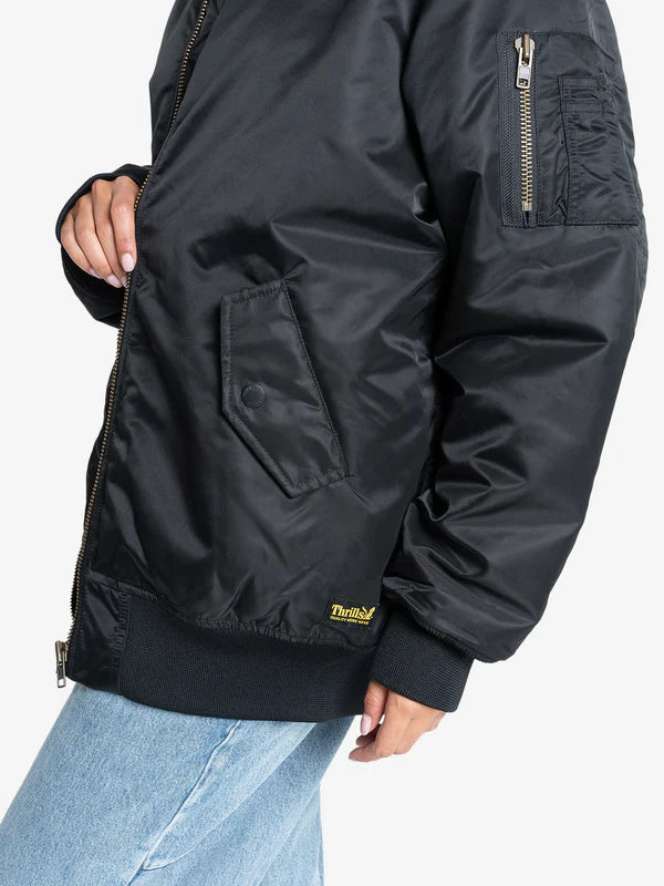 THRILLS // Union Oversized Bomber BLACK
