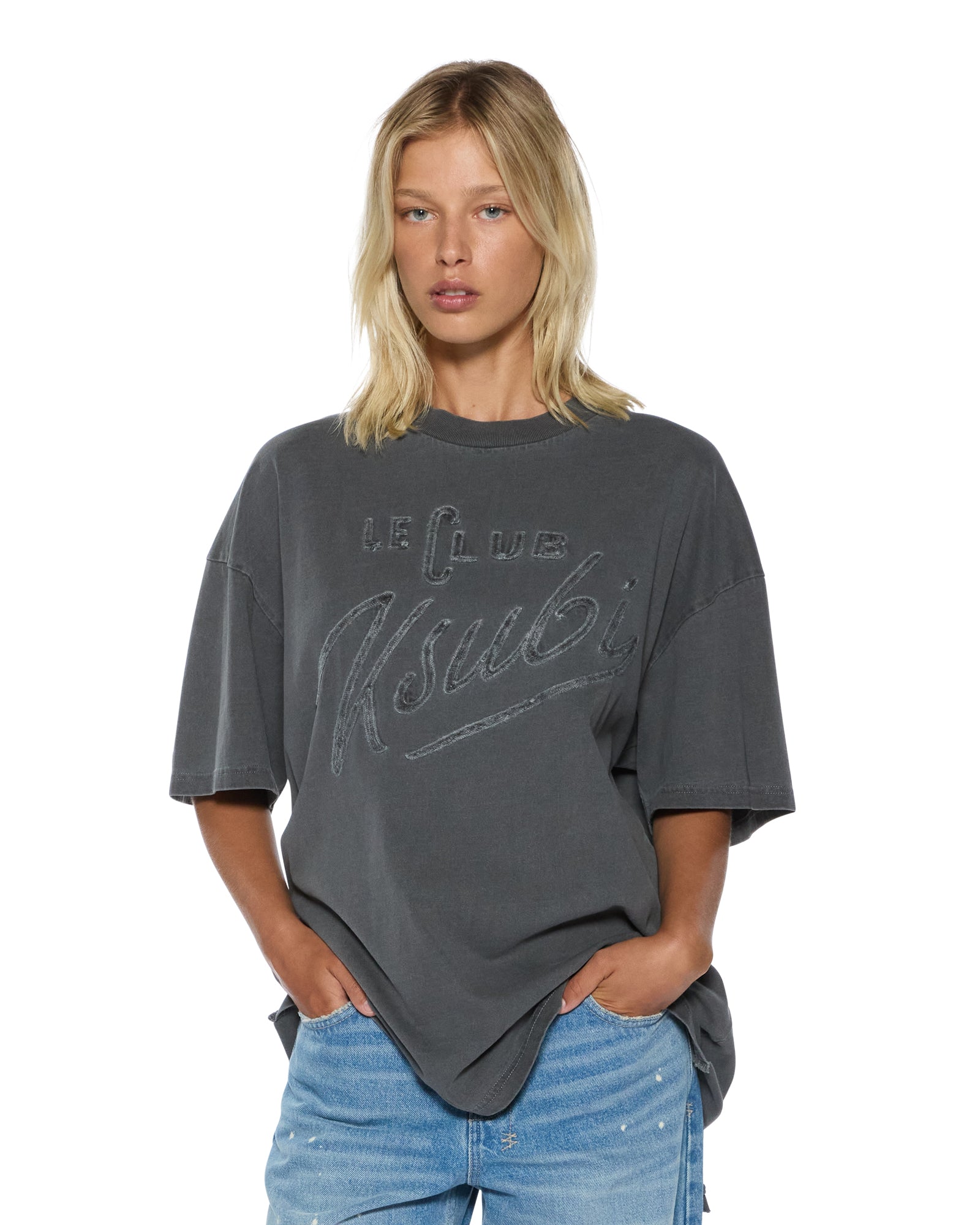 KSUBI // Le Club Boyfriend SS Tee CHARCOAL