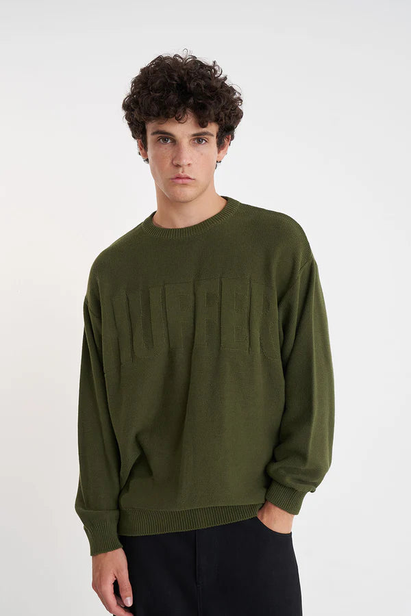 HUFFER // Trope Knit Crew OLIVE