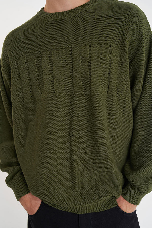 HUFFER // Trope Knit Crew OLIVE