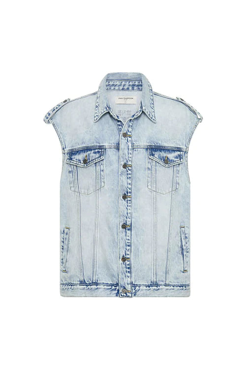 ONE TEASPOON // Oversized Denim Trucker DEPECHE BLUE