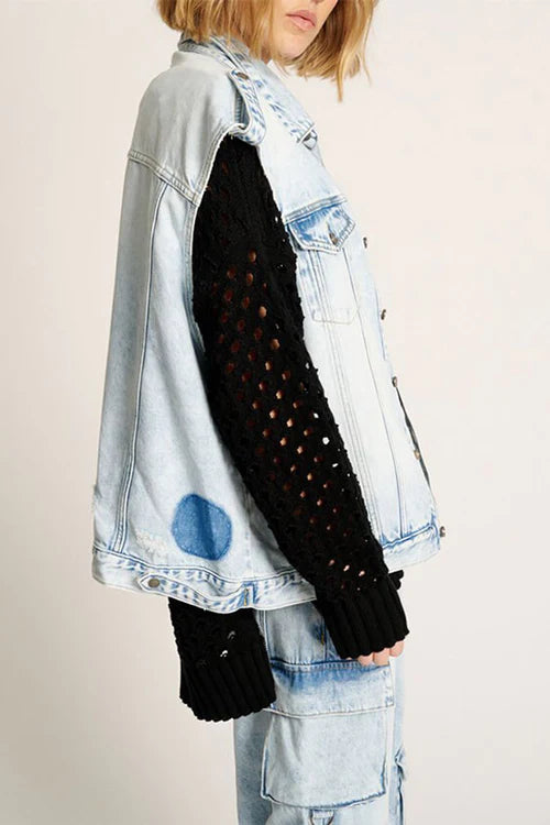 ONE TEASPOON // Oversized Denim Trucker DEPECHE BLUE