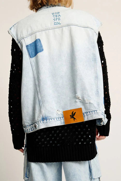 ONE TEASPOON // Oversized Denim Trucker DEPECHE BLUE