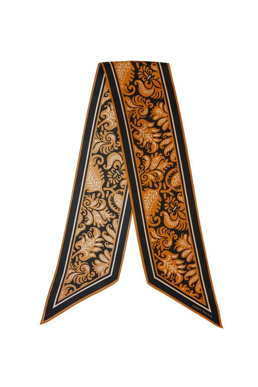 KAREN WALKER // Tapestry Floral Sash Scarf TOBACCO