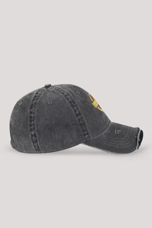 The Rival Dad Cap WASHED BLACK