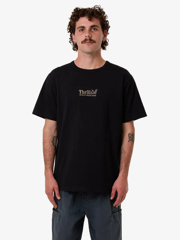 THRILLS // Workwear Embro Merch Tee BLACK