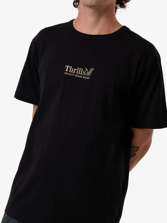 THRILLS // Workwear Embro Merch Tee BLACK