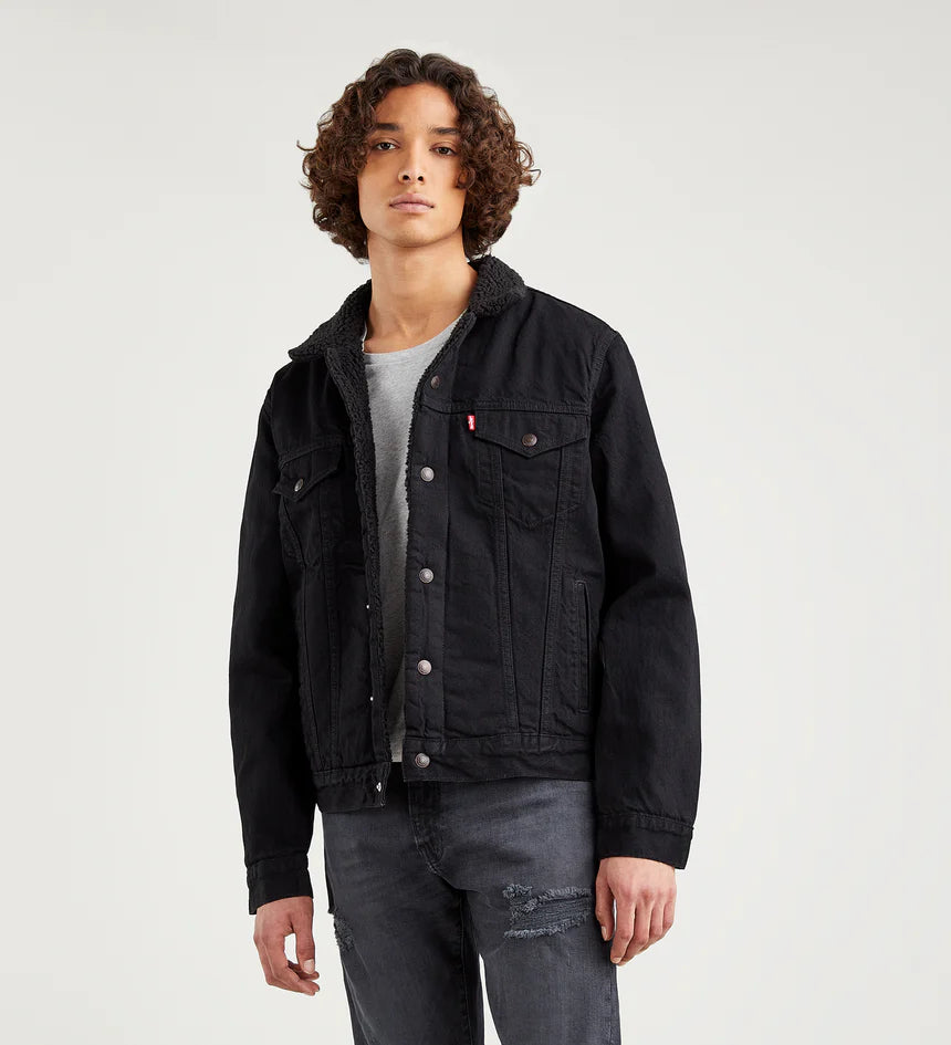 LEVIS // Type III Sherpa Trucker BERK BLACK