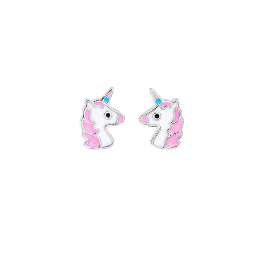 SILVER LININGS // Kids Unicorn Enamel Studs
