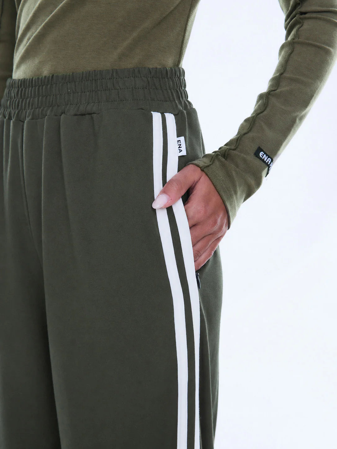 ENA PELLY // Valentina Stripe Pant OLIVE