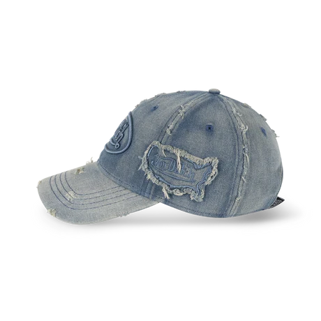 Distressed Denim Dad Cap ACID WASH BLUE