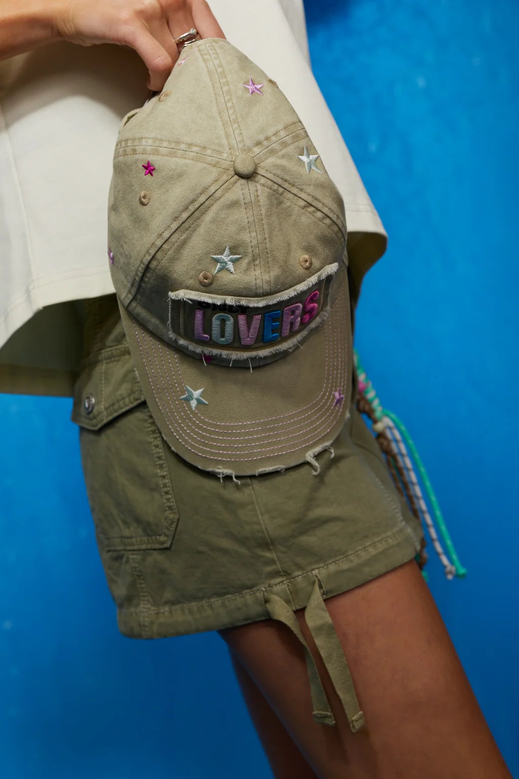 Very Cool DIstressed Cap WASHED KHAKI