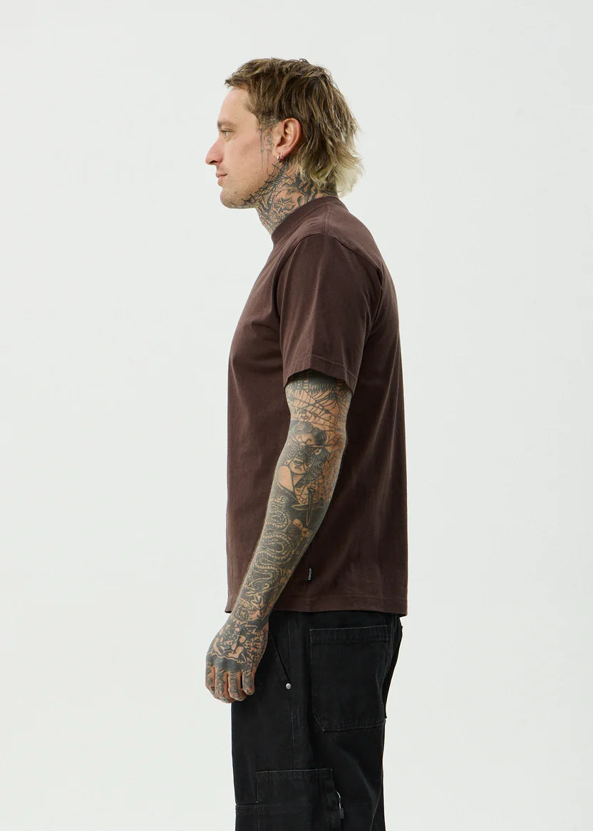AFENDS // Vinyl Retro Tee WASHED COFFEE