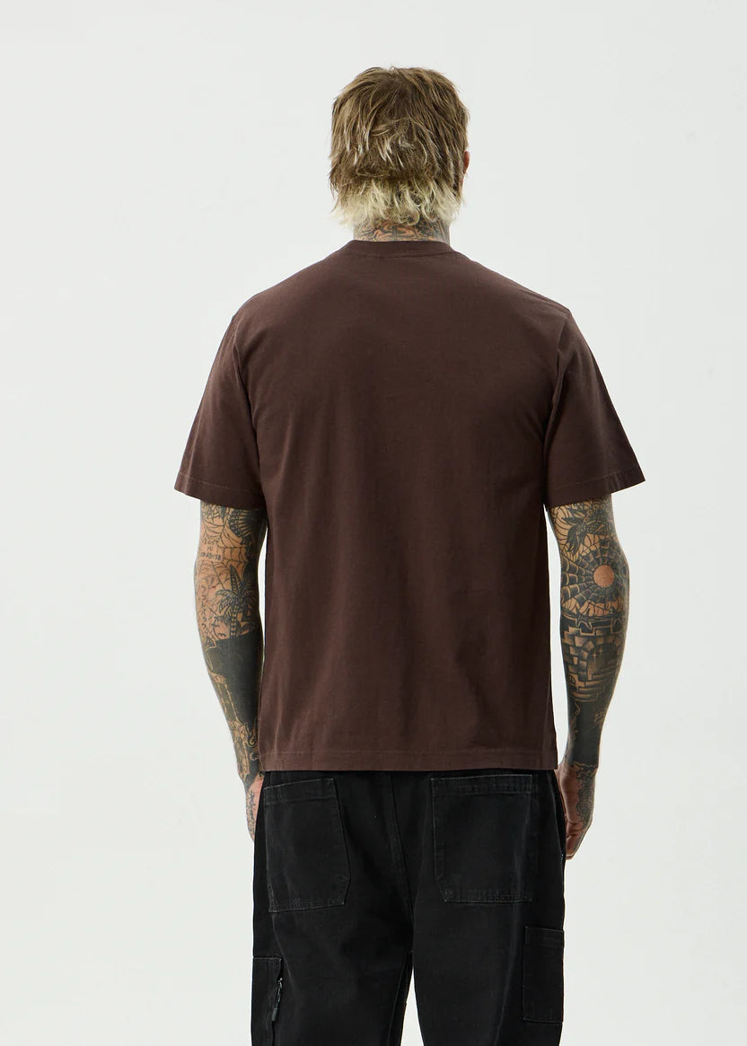 AFENDS // Vinyl Retro Tee WASHED COFFEE