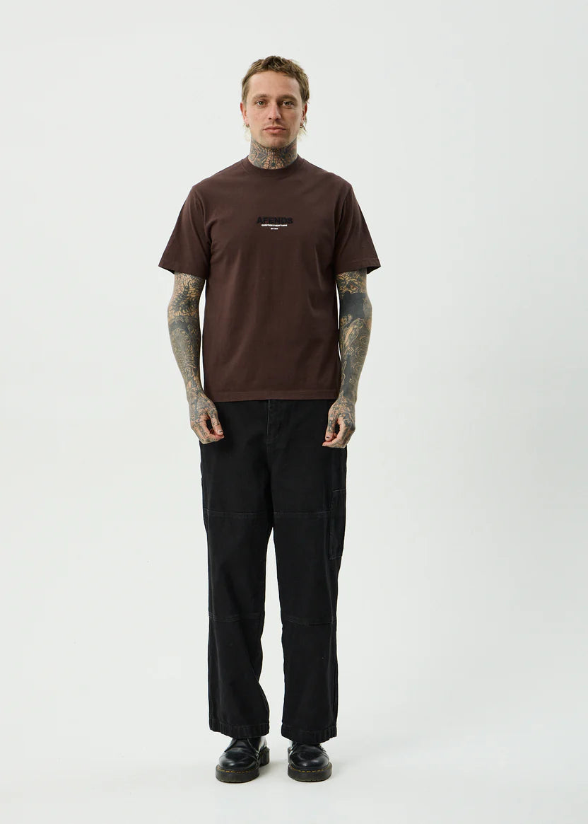 AFENDS // Vinyl Retro Tee WASHED COFFEE