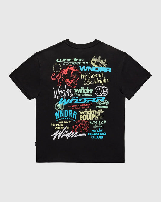 WNDRR // Syndicate Box Fit Tee BLACK
